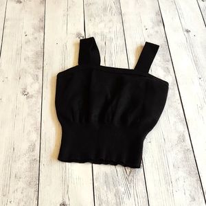 Sweater like material Tight fitting tank top